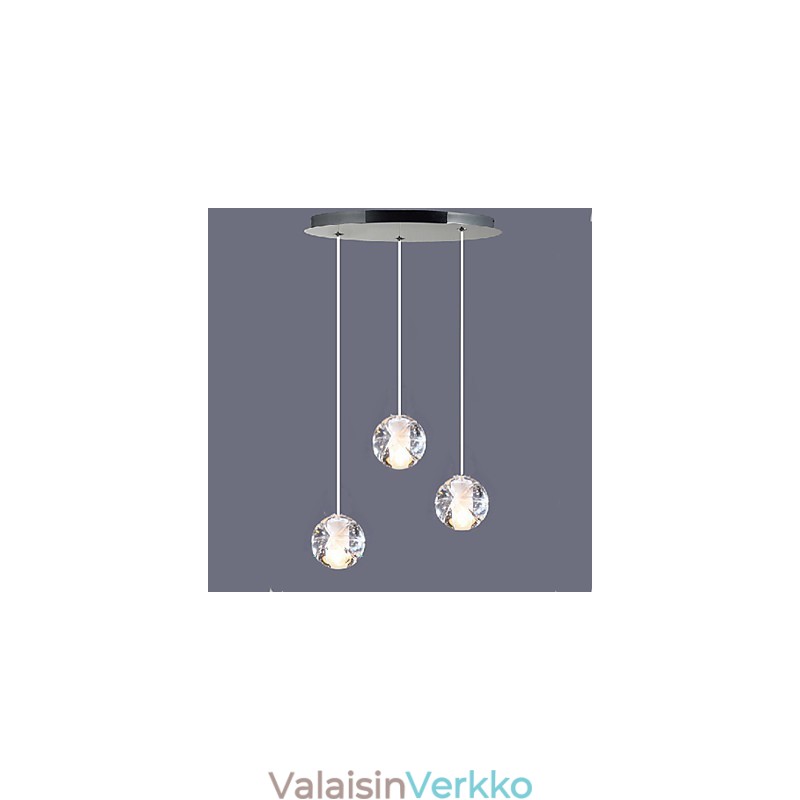 Crystal Glass Kattokruunu Hail 3B