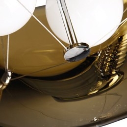 Italialaistyylinen moderni viehättävä 3 vaalea riipus mustalla läpinäkyvällä varjostimella