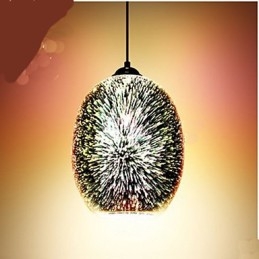 Yksinkertainen pöytä 3D Glass Creative Pendant