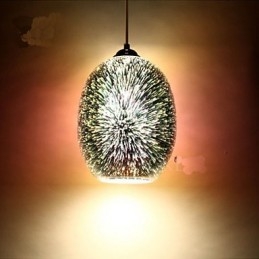 Yksinkertainen pöytä 3D Glass Creative Pendant