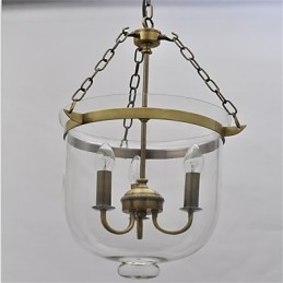 Amerikkalainen maa Vintage temppelikello lasikruunu
