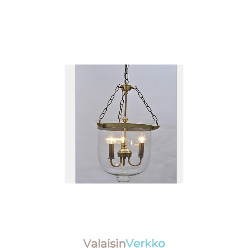 Amerikkalainen maa Vintage temppelikello lasikruunu
