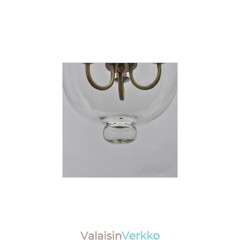 Amerikkalainen maa Vintage temppelikello lasikruunu
