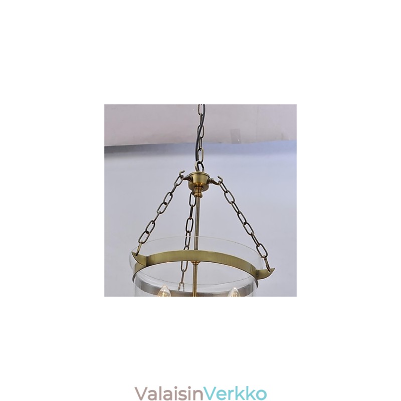 Amerikkalainen maa Vintage temppelikello lasikruunu