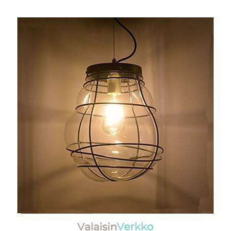 Pohjois-Eurooppa Yksinkertainen moderni Creative Glass Retro-riippuvalaisin Pohjois-Eurooppa Yksinkertainen moderni Creative Glass Retro-riippuvalaisin
