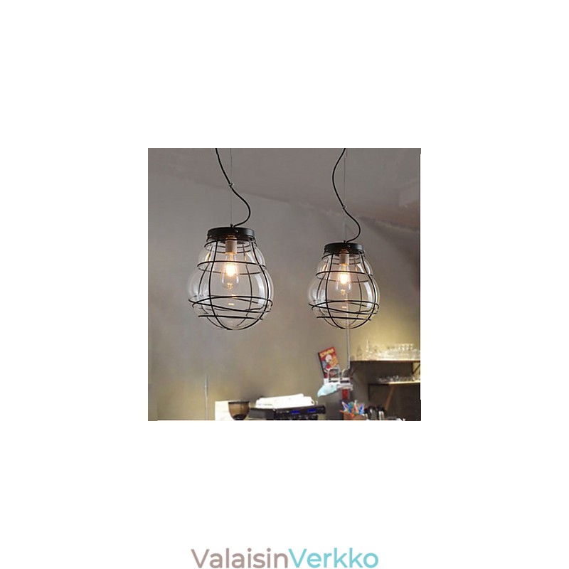 Pohjois-Eurooppa Yksinkertainen moderni Creative Glass Retro-riippuvalaisin