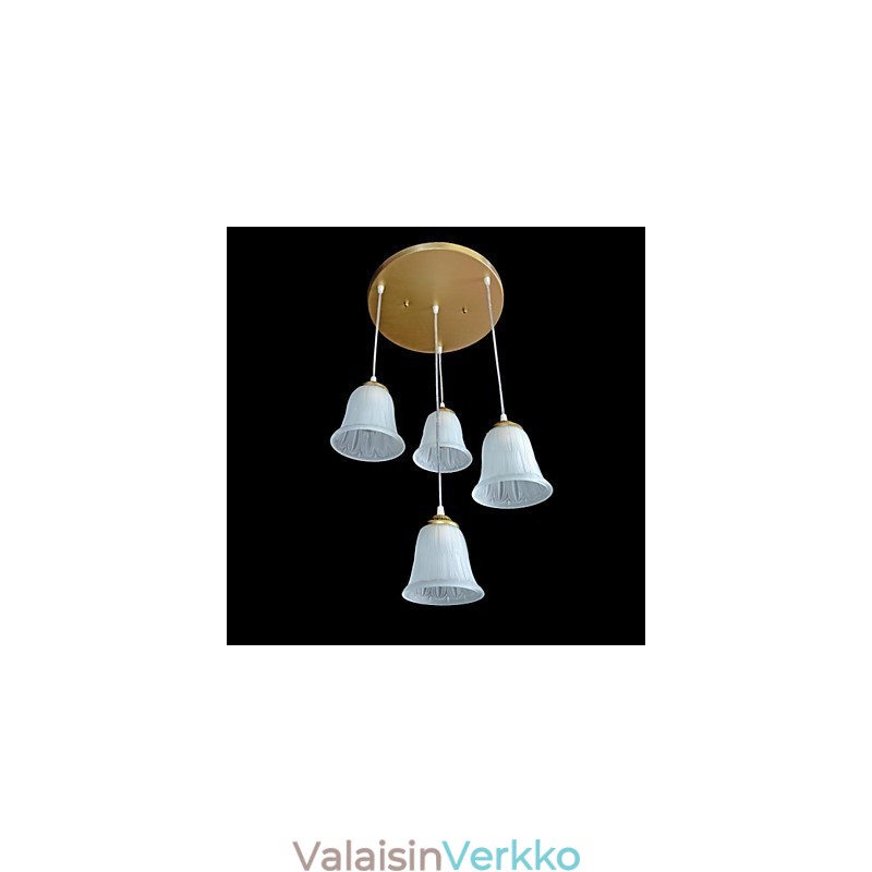 Pronssi riipus neljä valoa kuvio lasivarjostin European Retro Classic