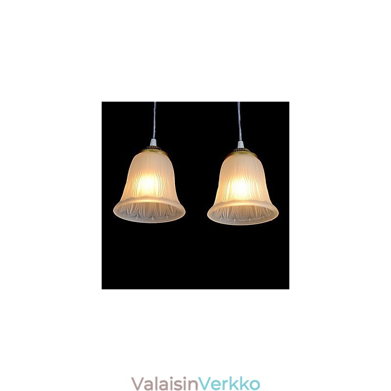 Pronssi riipus neljä valoa kuvio lasivarjostin European Retro Classic