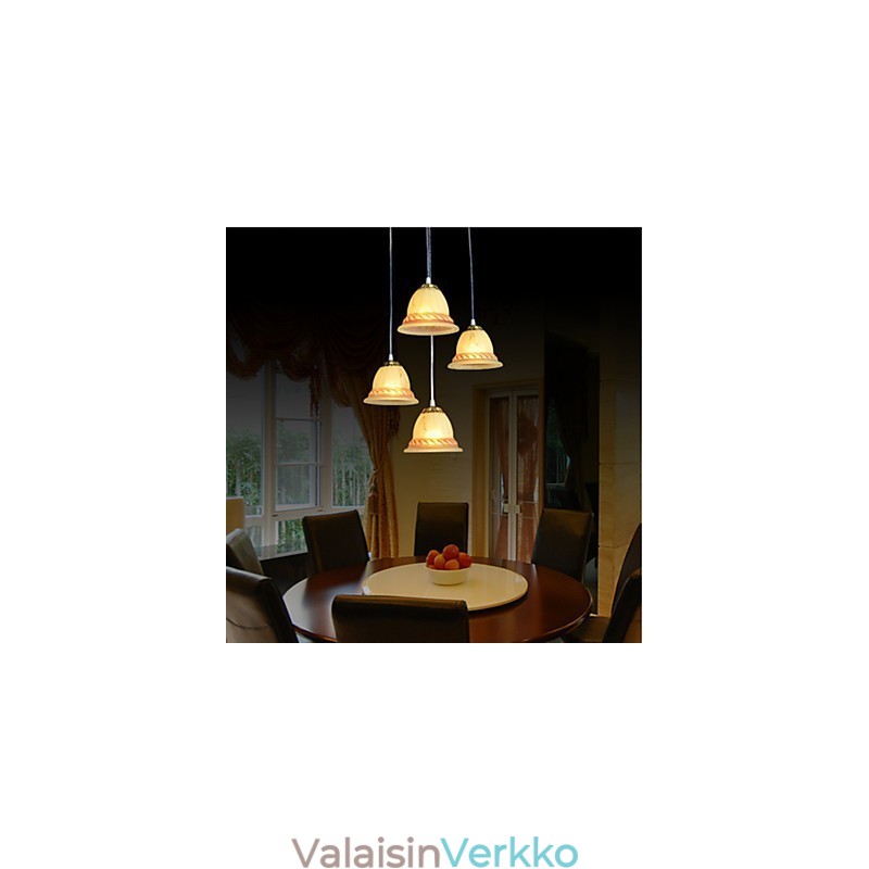 Pendant Four Lights pronssi European Retro Classic