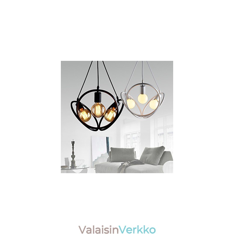 3 valoa Kattokruunu Riippuvalaisin Perinteinen Klassinen Retro Metalli