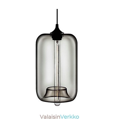70 W läpinäkyvä lasiriippuvalaisin musta kupla design 70 W läpinäkyvä lasiriippuvalaisin musta kupla design