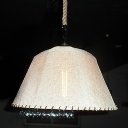 Pohjois-Amerikan tyylinen retro 1 kevyt riipus kangasvarjossa