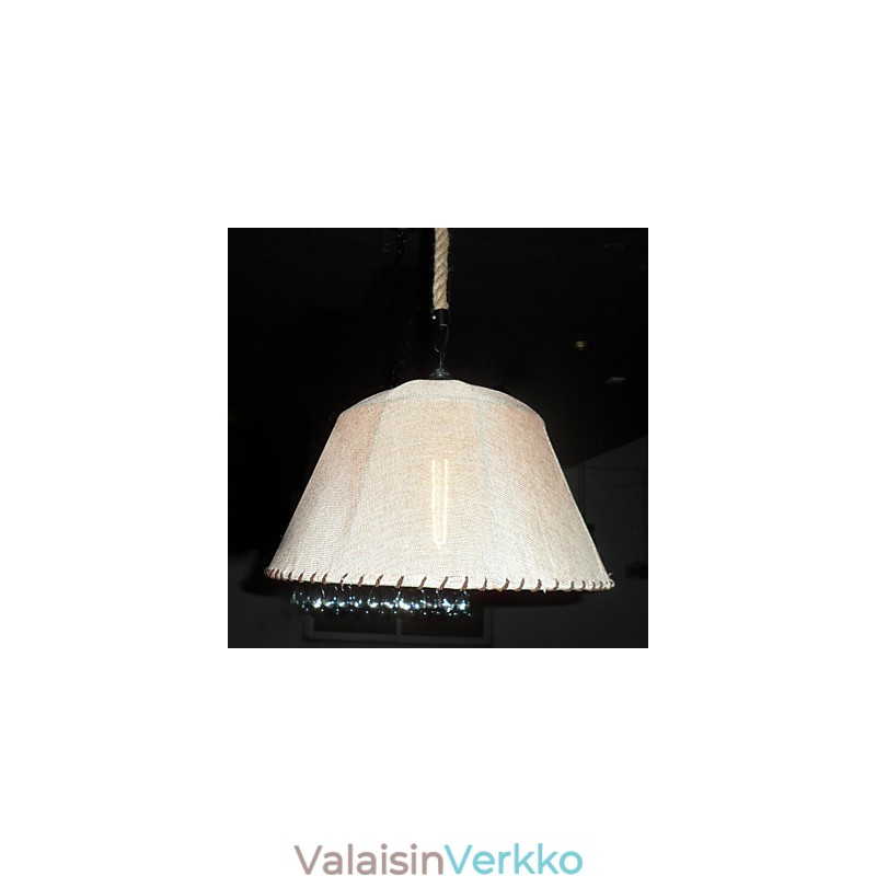 Pohjois-Amerikan tyylinen retro 1 kevyt riipus kangasvarjossa