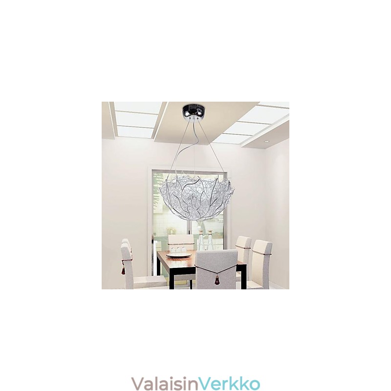 Moderni nykyaikainen hopeinen metalliriippuvalaisin