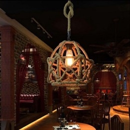 American Country Vintage Iron Chandelier Industrial Hamp
