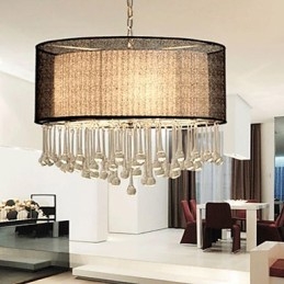 Contemporary Crystal 4 Light Riipus mustalla varjostimella