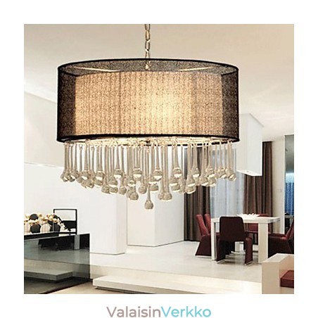 Contemporary Crystal 4 Light Riipus mustalla varjostimella Contemporary Crystal 4 Light Riipus mustalla varjostimella