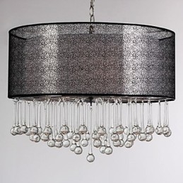 Contemporary Crystal 4 Light Riipus mustalla varjostimella