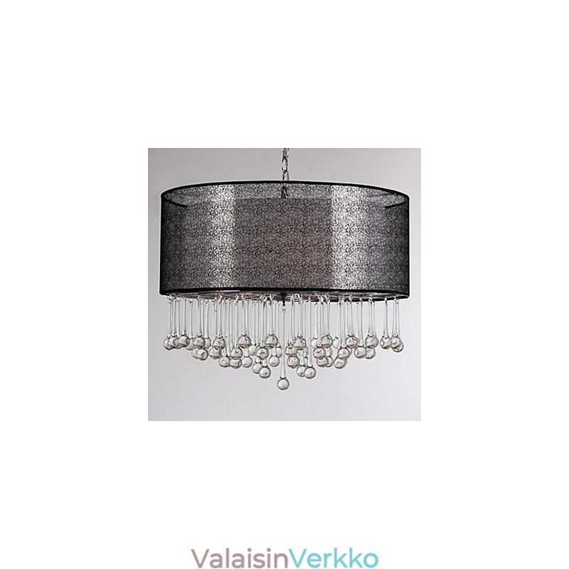 Contemporary Crystal 4 Light Riipus mustalla varjostimella