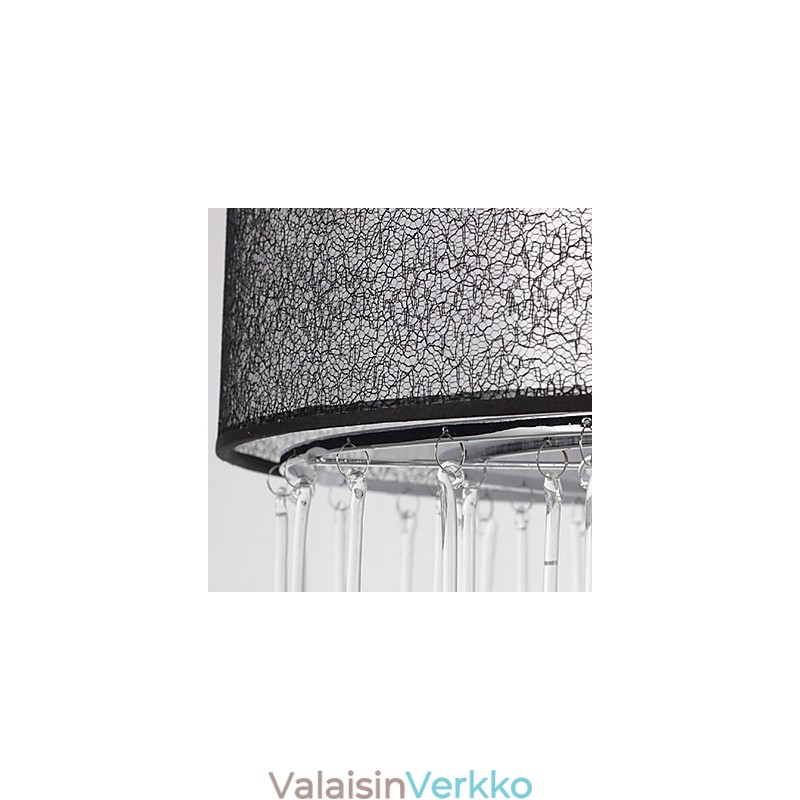 Contemporary Crystal 4 Light Riipus mustalla varjostimella