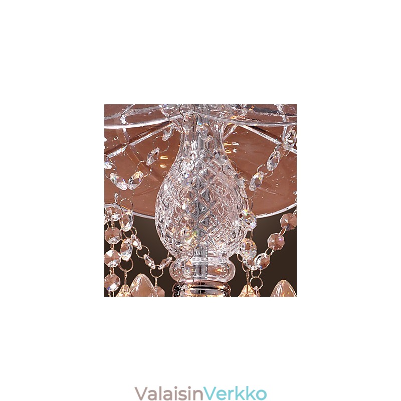 Moderni kristalliriippuvalaisin 3 valolla lasivarjossa