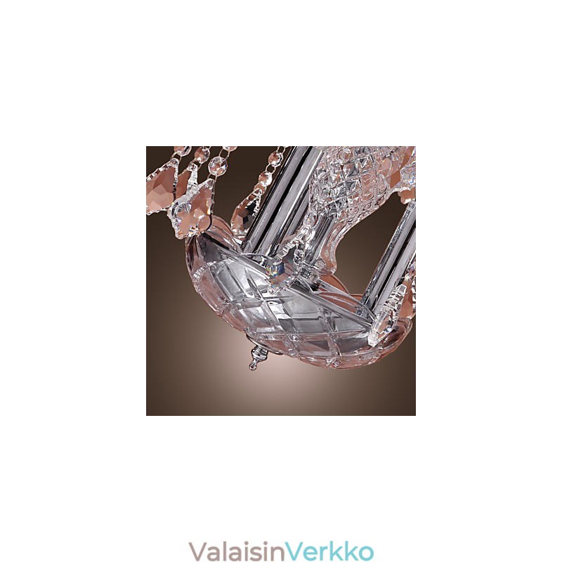 Moderni kristalliriippuvalaisin 3 valolla lasivarjossa