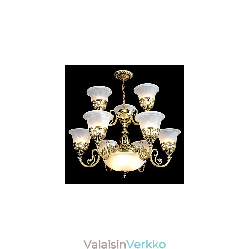 Perinteinen Classic Vintage Retro pronssimetallikattokruunu