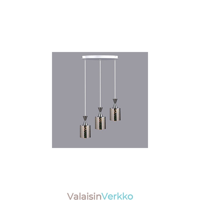 Dream laserkaiverrus kromattu lamppu 3 levy
