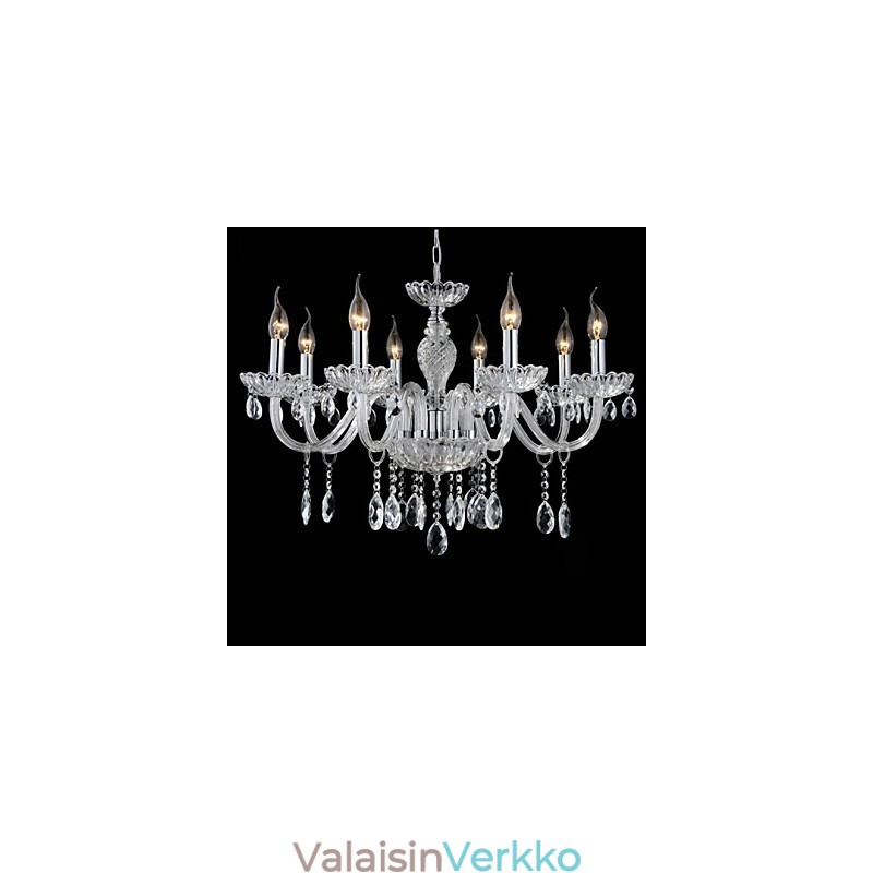 8 Valo Palatsin tyyliin lasikattokruunu ja kynttilälamppu