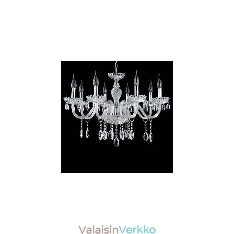 8 Valo Palatsin tyyliin lasikattokruunu ja kynttilälamppu