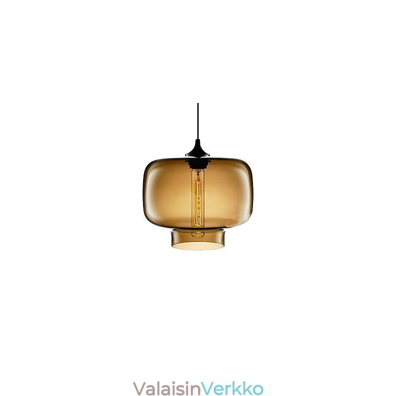 70 W moderni lasiriippuvalaisin ruskeassa läpinäkyvässä pullossa