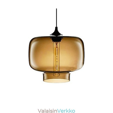 70 W moderni lasiriippuvalaisin ruskeassa läpinäkyvässä pullossa