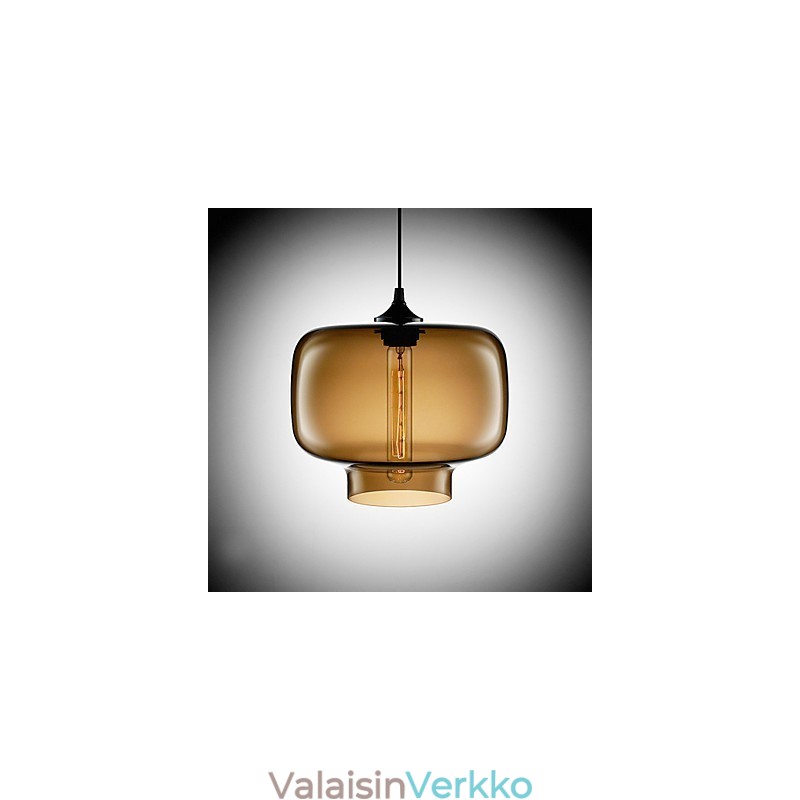 70 W moderni lasiriippuvalaisin ruskeassa läpinäkyvässä pullossa