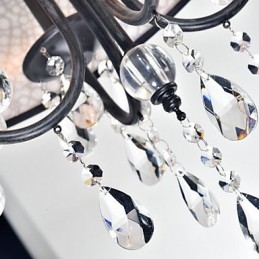 Perinteinen klassinen kristallimaalaus metallikattokruunu