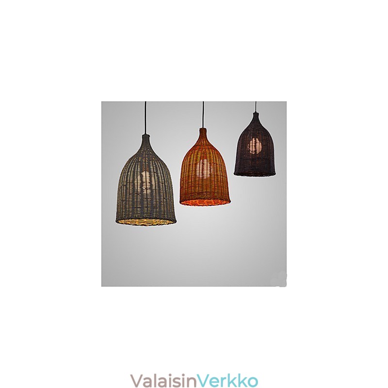 Rottinkinkruunu Kattokruunu Creative Retro rottinkivalaisin