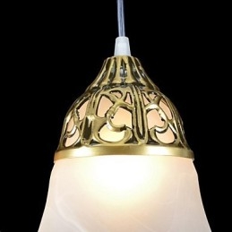 Pronssiriipus Three Lights Moire Glass European Classic