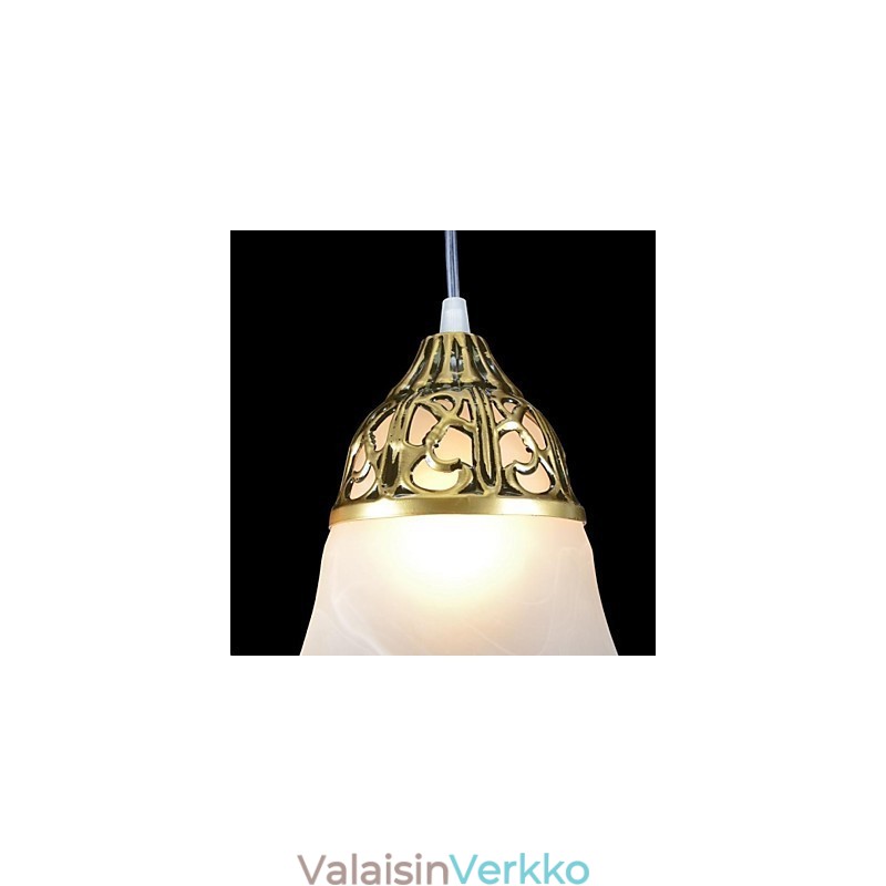 Pronssiriipus Three Lights Moire Glass European Classic