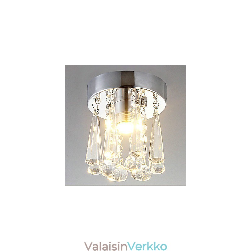 Modernit Crystal 1 -valot, uppoasennus kruunumuodossa