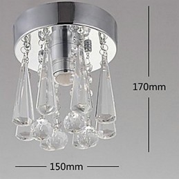 Modernit Crystal 1 -valot, uppoasennus kruunumuodossa
