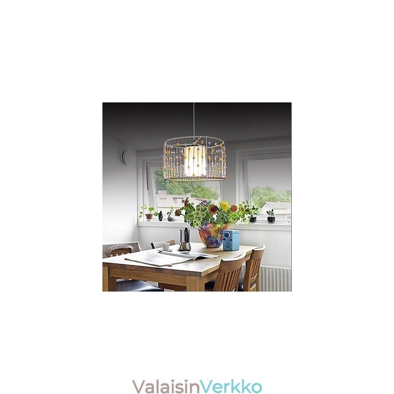 Lampun yksi pää on sylinterimäinen helmi.