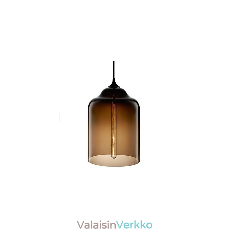 Retro Creative yhden pään lasiriippuvalaisin kahvila Goldfish Bowlissa