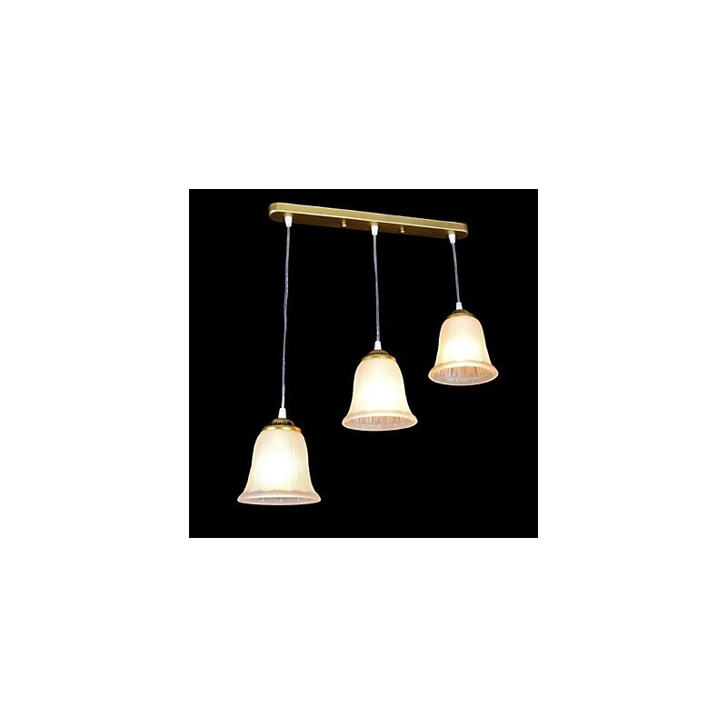 Pronssiriipus Kolme valoa malli lasivarjostin European Retro Classic