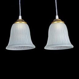 Pronssiriipus Kolme valoa malli lasivarjostin European Retro Classic