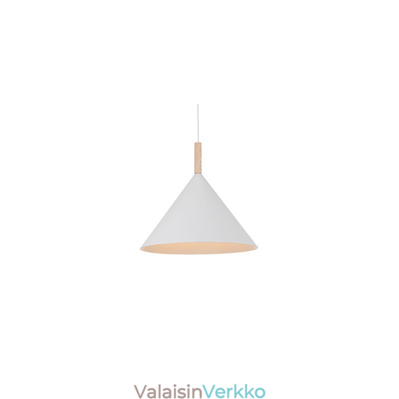 Mini taiteellinen kartio-riippuvalaisin 1 vaalea Mordern Simplicity viimeistely musta valkoinen alumiini & puinen pistorasia
