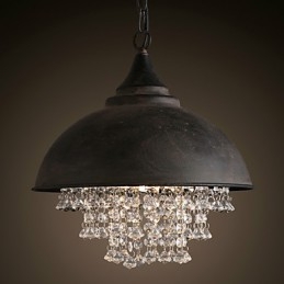 Parvi riippuvalaisin Crystal Retro Coffe Light Garage Metal