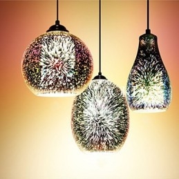 Yksinkertainen pöytä 3D Glass Creative Pendant