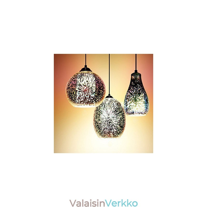 Yksinkertainen pöytä 3D Glass Creative Pendant