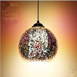 Yksinkertainen pöytä 3D Glass Creative Pendant