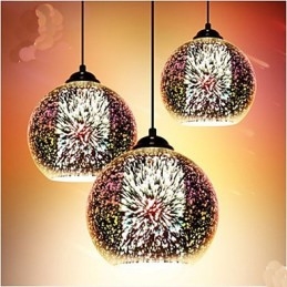 Yksinkertainen pöytä 3D Glass Creative Pendant
