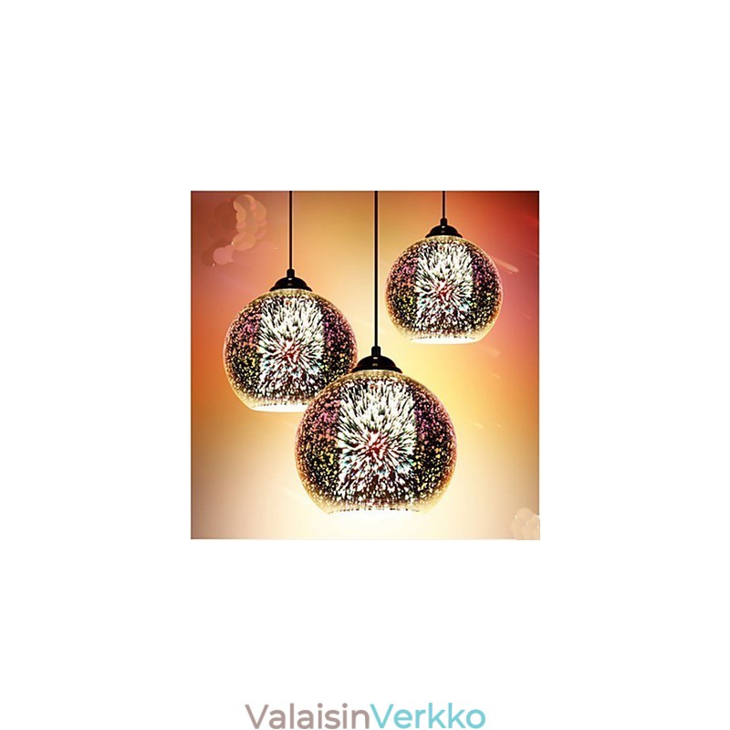 Yksinkertainen pöytä 3D Glass Creative Pendant